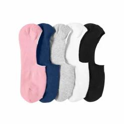 Chaussettes invisibles coton fantaisie - lot de 5
