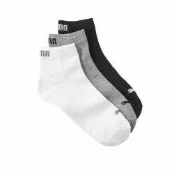 Chaussettes Quarter - lot de 3 paires gris, blanc, noir
