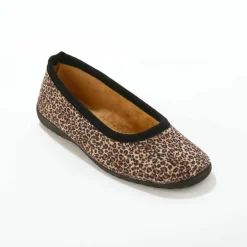 Chaussons ballerines imprimé léopard