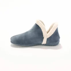 Chaussons bottillons en velours - intérieur fourré toucher peluche