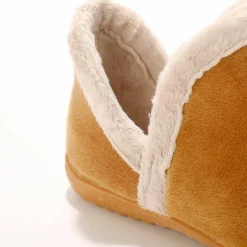 Chaussons bottillons en velours - intérieur fourré toucher peluche