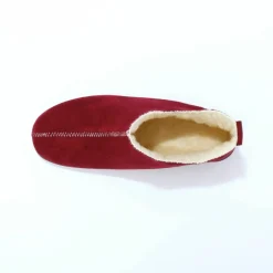 Chaussons bottillons fourrés, suédine