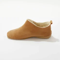 Chaussons bottillons fourrés, suédine