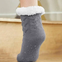 Chaussons-chaussettes torsadés antidérapants