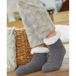 Chaussons-chaussettes torsadés antidérapants