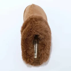 Chaussons mules col fourré