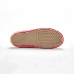Chaussons mules fleur appliquée - largeur confort