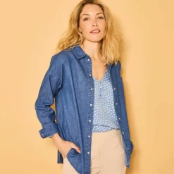 Chemise ample en jean
