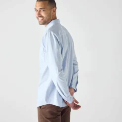 Chemise boutonnée unie Oxford manches longues