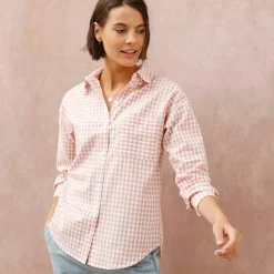 Chemise à carreaux vichy bicolore