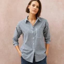 Chemise à carreaux vichy bicolore