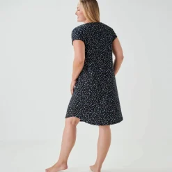 Chemise de nuit coton imprimé "coeurs"