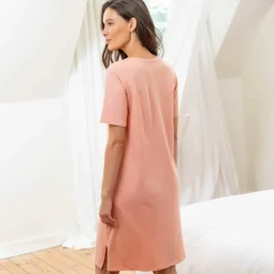 Chemise de nuit courte coton imprimé 