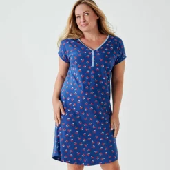 Chemise de nuit courte imprimé 