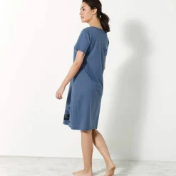 Chemise de nuit courte imprimé chat - lot de 2