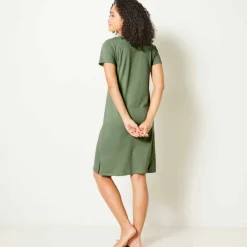 Chemise de nuit courte imprimée cœur