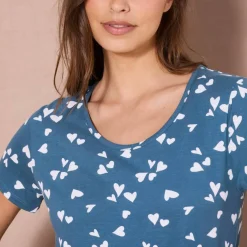 Chemise de nuit courte imprimée 