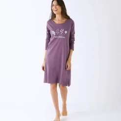 Chemise de nuit courte imprimée "Flowers"