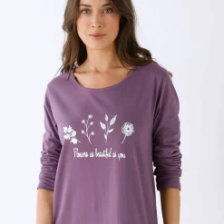 Chemise de nuit courte imprimée 