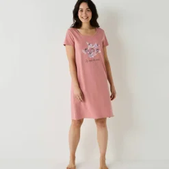 Chemise de nuit courte manches courtes