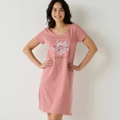 Chemise de nuit courte manches courtes