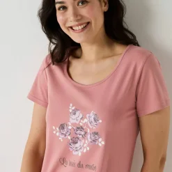 Chemise de nuit courte manches courtes
