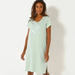 Chemise de nuit courte Oiseaux