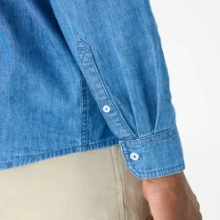 Chemise en denim léger manches longues