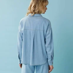 Chemise en denim Spécial Petite, coupe loose