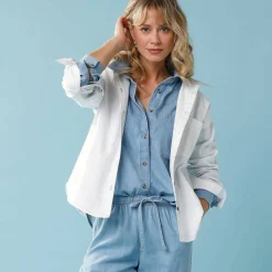 Chemise en denim Spécial Petite, coupe loose