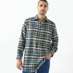 Chemise extra-longue carreaux flanelle