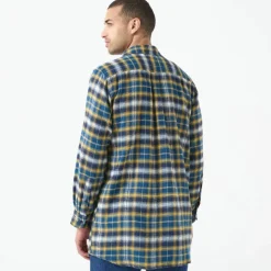 Chemise extra-longue carreaux flanelle