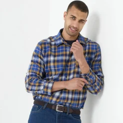 Chemise extra-longue carreaux flanelle