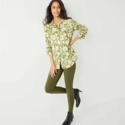 Chemise liquette imprimé floral bicolore