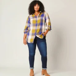 Chemise longue grands carreaux, flanelle
