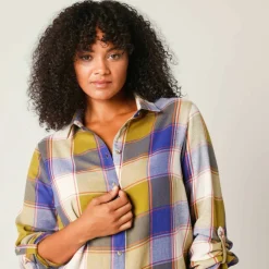 Chemise longue grands carreaux, flanelle