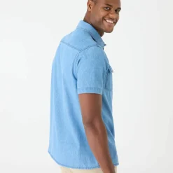 Chemise pressionnée manches courtes