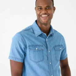 Chemise pressionnée manches courtes