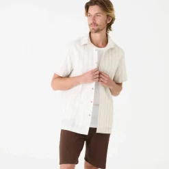 Chemise rayée manches courtes
