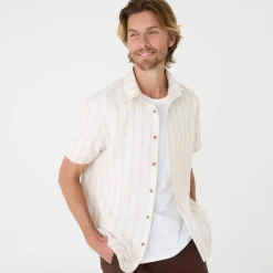 Chemise rayée manches courtes
