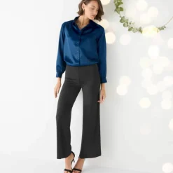 Chemise volume ample unie, satin