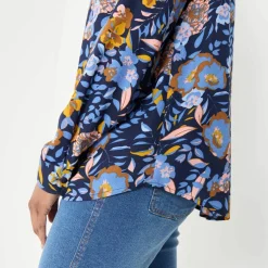 Chemisier boutonné imprimé fleurs