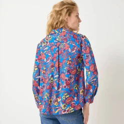 Chemisier boutonné imprimé fleurs