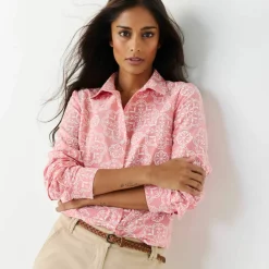 Chemisier chambray imprimé