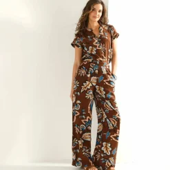 Chemisier manches courtes, imprimé XXL