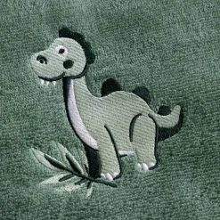 Collection éponge enfant brodée personnalisable dinosaure coton - 380g/m2