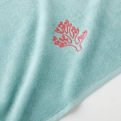 Collection serviettes de bain 420 g/m² brodées corail