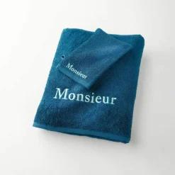 Collection serviettes de bain 420 g/m² brodées 