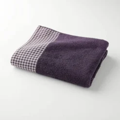 Collection serviettes de bain 420 g/m² liteau tissé motif vichy
