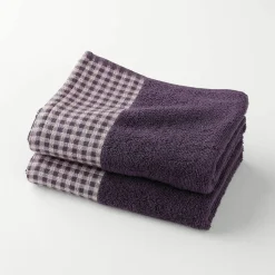 Collection serviettes de bain 420 g/m² liteau tissé motif vichy
